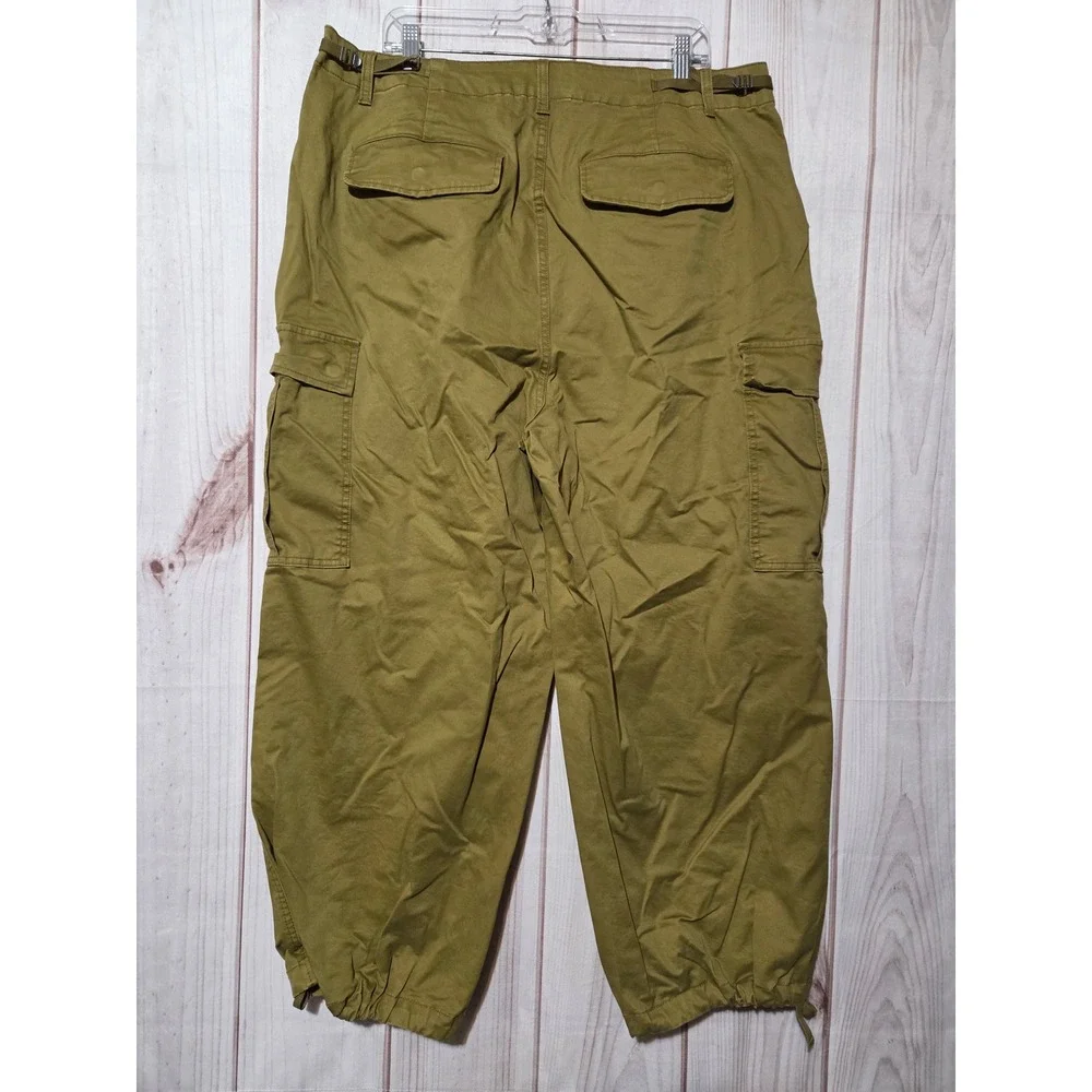 KBB Kahlana Barfield Brown Target Tan Cargo Pants Asymmetric Waist Women XL NEW